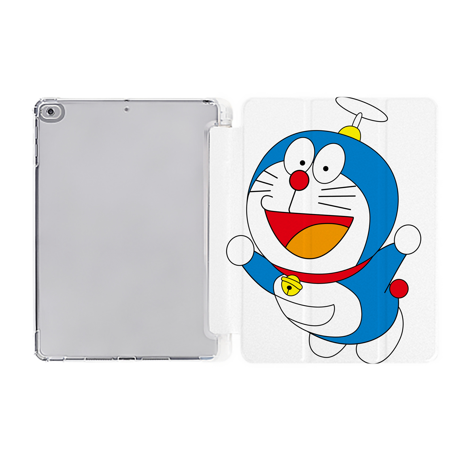（画像用） ドラえもん Doraemon IPad ケース ペン収納付き 三つ折りスタンド PUレザー×シリコン 対応機種9.5/10.5/10.9インチ